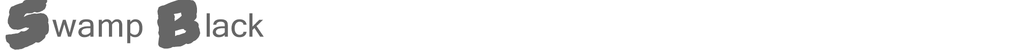 Sample characters Swamp Black Font